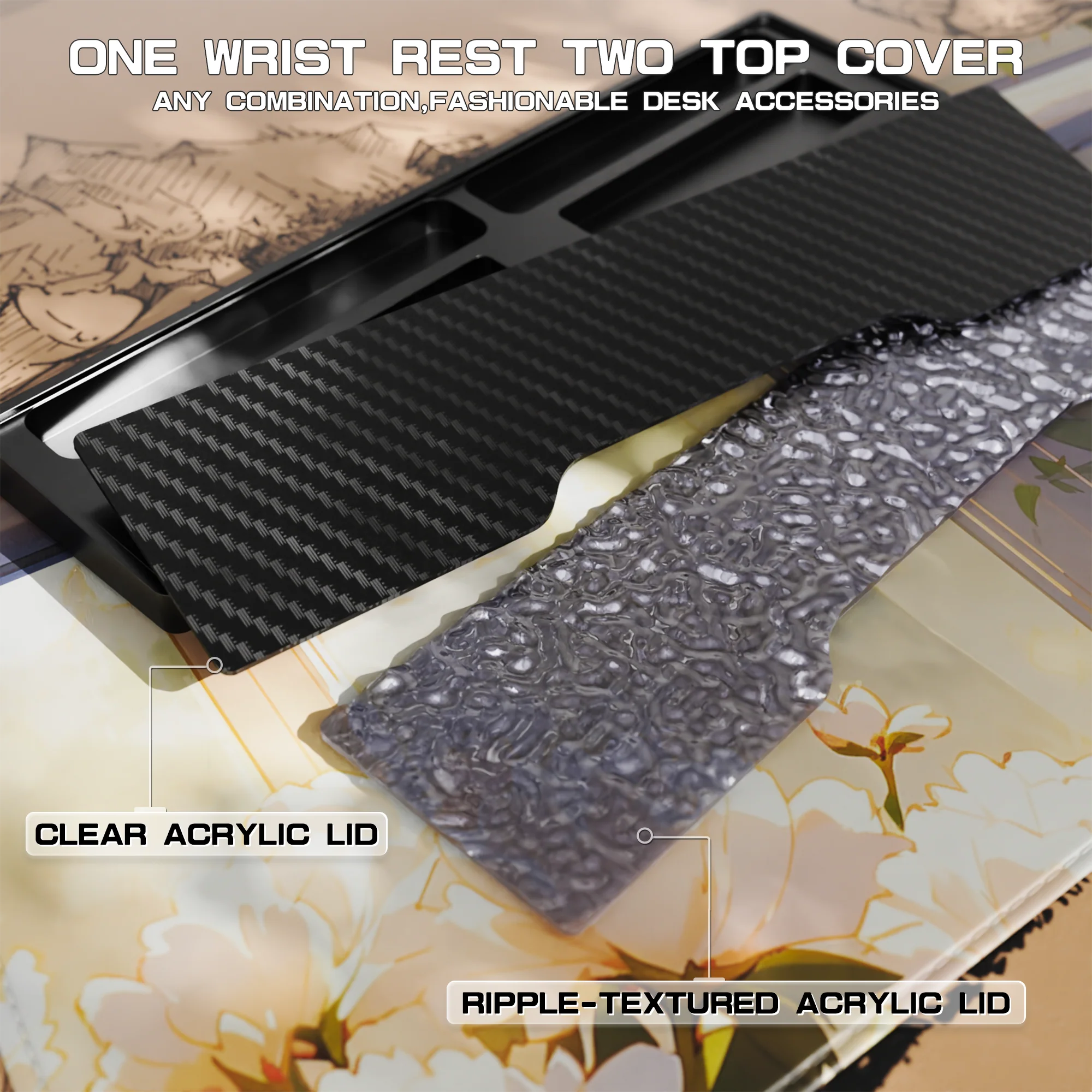 ATTACK SHARK Aluminum Alloy Wrist Rest with Partition Storage Case - Image 6