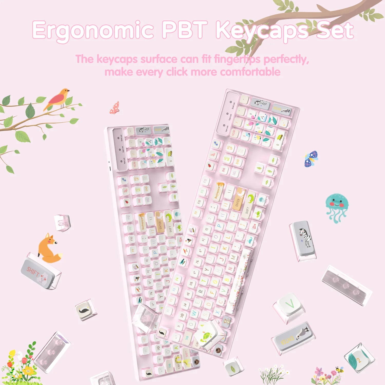 ATTACK SHARK 120 Keys PBT Dye-Sublimation Pudding Keycaps Set - Image 33