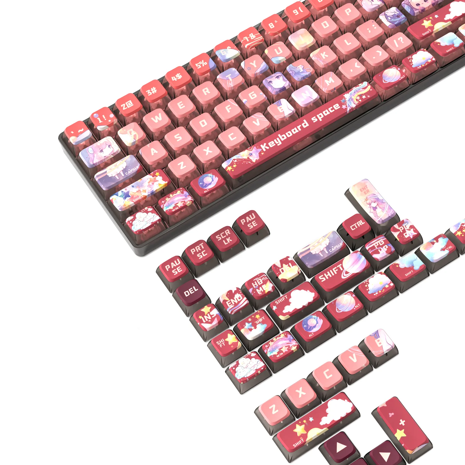 ATTACK SHARK 120 Keys PBT Dye-Sublimation Pudding Keycaps Set - Image 34
