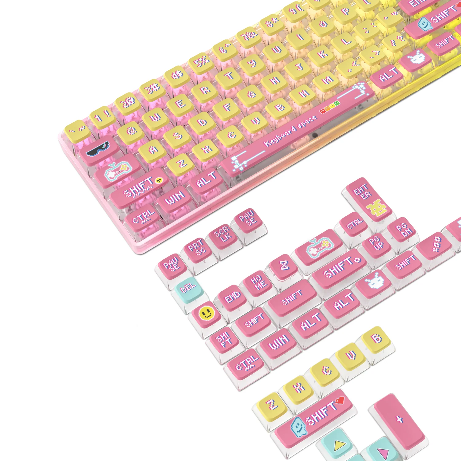 ATTACK SHARK 120 Keys PBT Dye-Sublimation Pudding Keycaps Set - Image 41