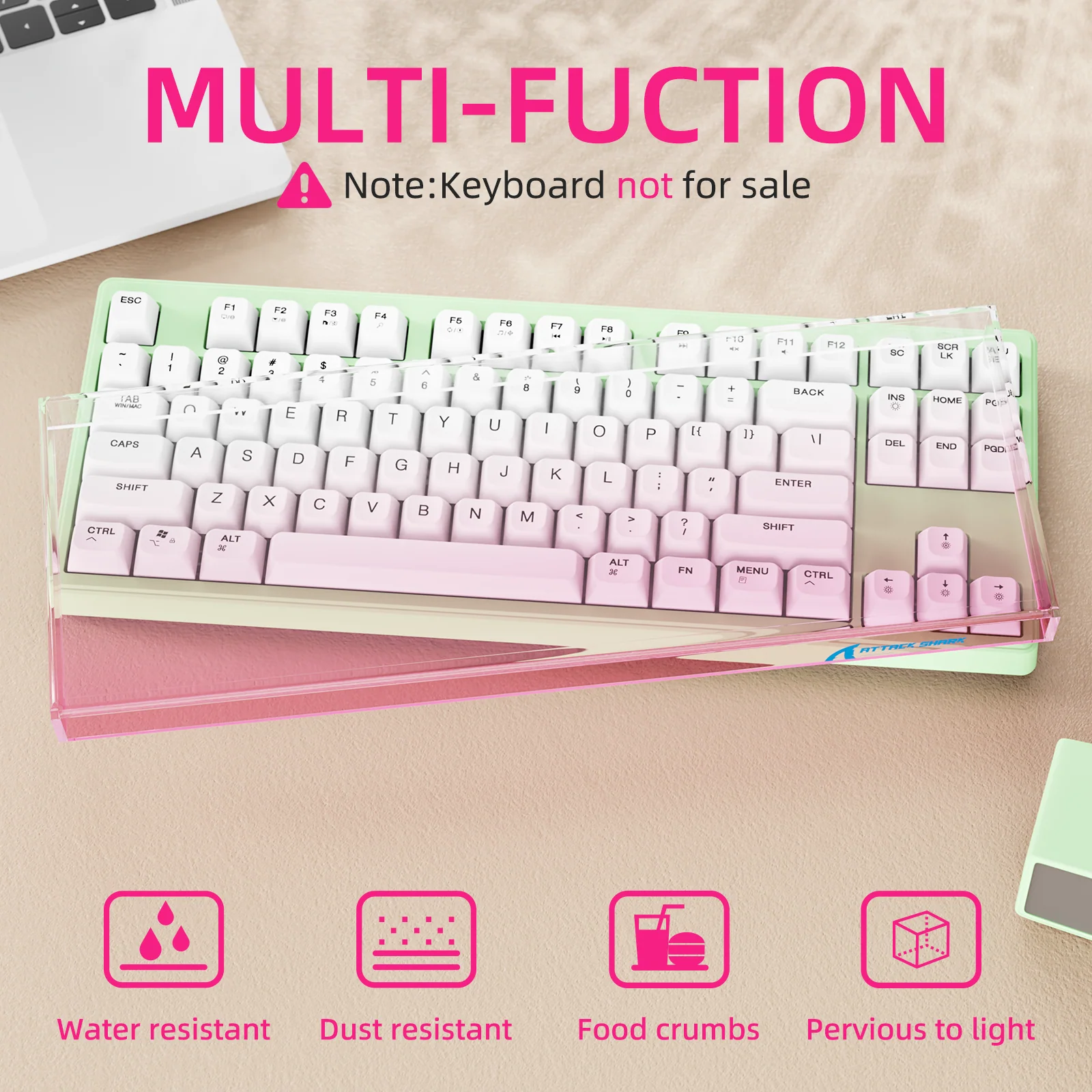 ATTACK SHARK 87 Keys Keyboard Dust Cover - Image 14