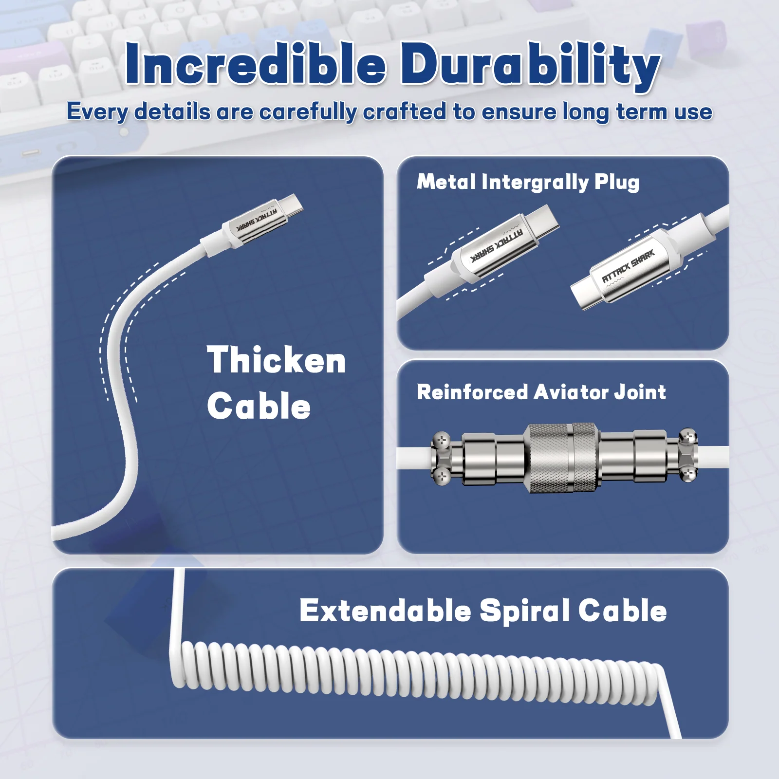 ATTACK SHARK C04-C COILED CABLE - Image 3