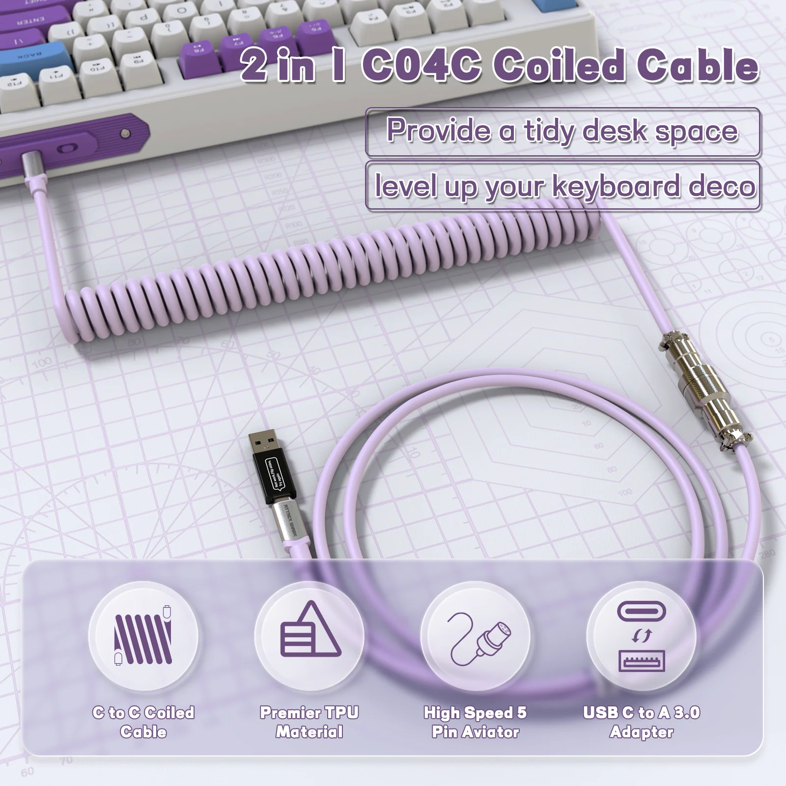 ATTACK SHARK C04-C COILED CABLE - Image 9