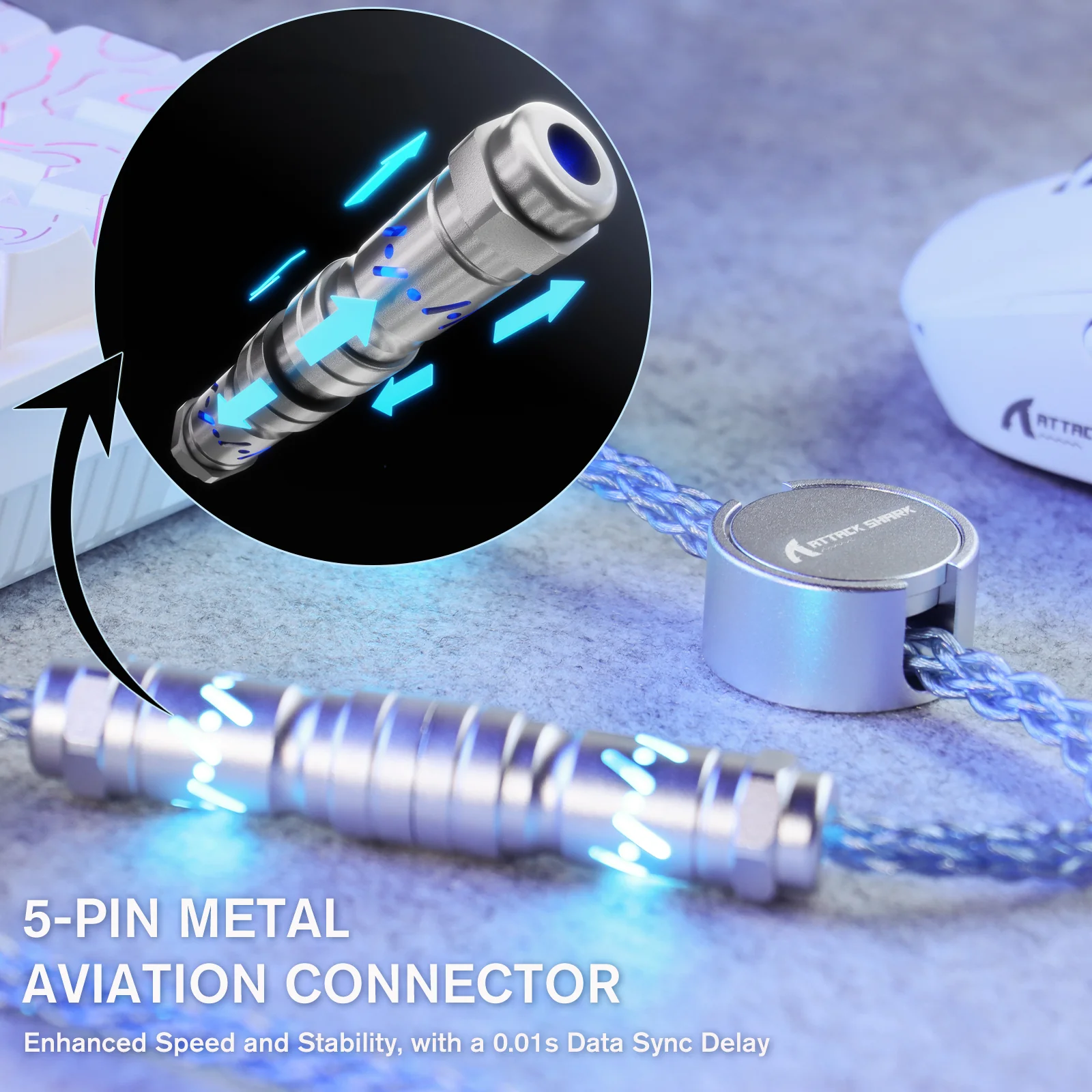 ATTACK SHARK C07 Custom Aviator Cable for 8KHz Magnetic Keyboard - Image 31