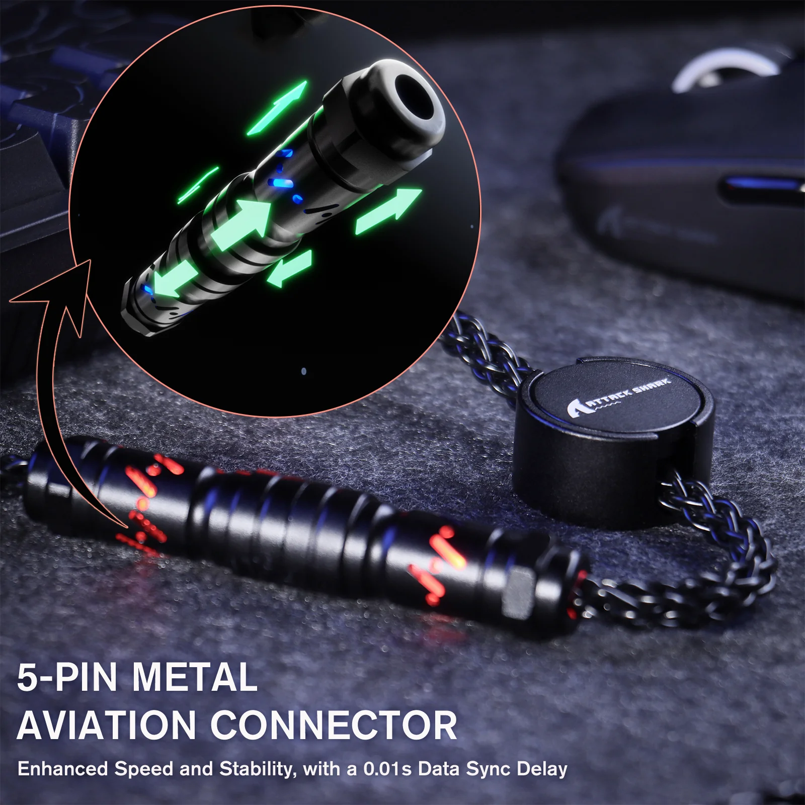 ATTACK SHARK C07 Custom Aviator Cable for 8KHz Magnetic Keyboard - Image 4