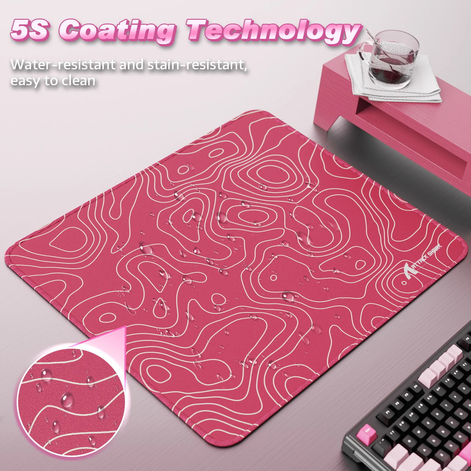 ATTACK SHARK CM02 eSport Gaming Mousepad (450x400x4 MM) - Image 103