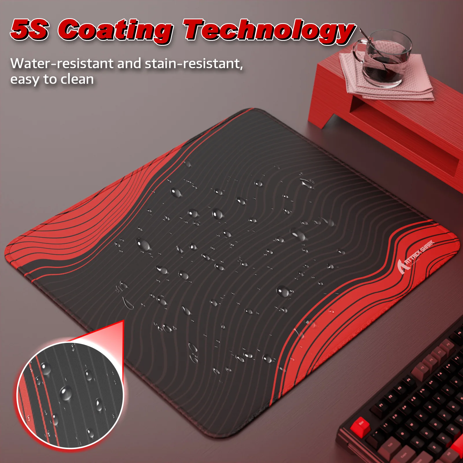 ATTACK SHARK CM02 eSport Gaming Mousepad (450x400x4 MM) - Image 49