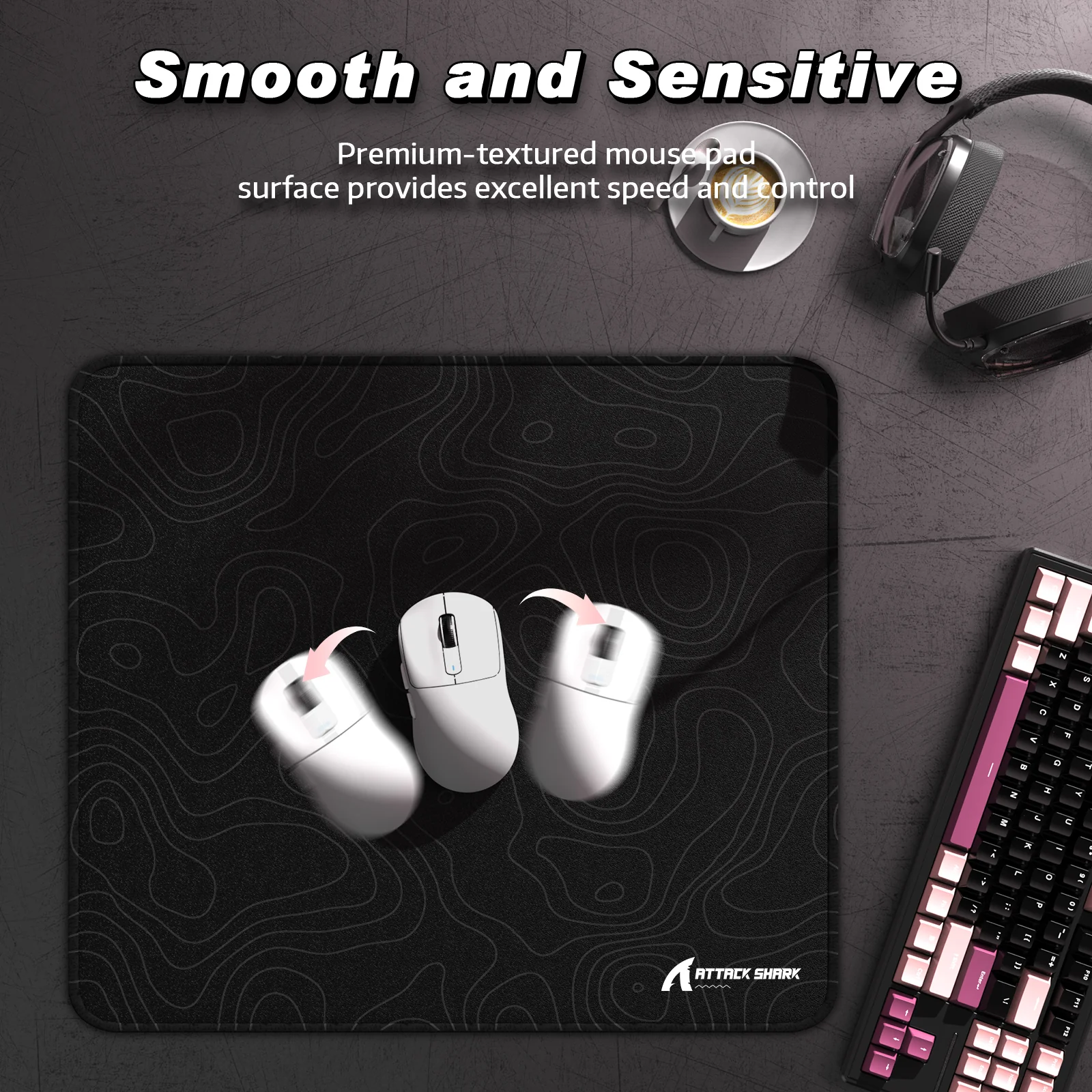 ATTACK SHARK CM02 eSport Gaming Mousepad (450x400x4 MM) - Image 84