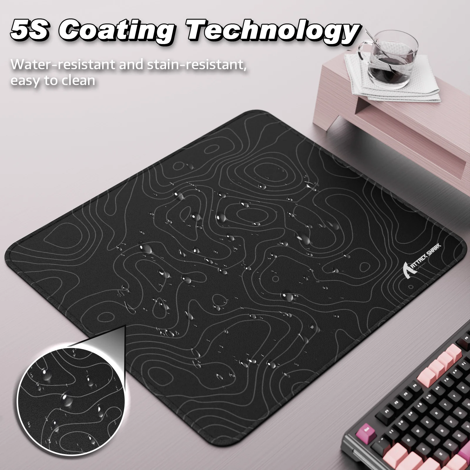 ATTACK SHARK CM02 eSport Gaming Mousepad (450x400x4 MM) - Image 85