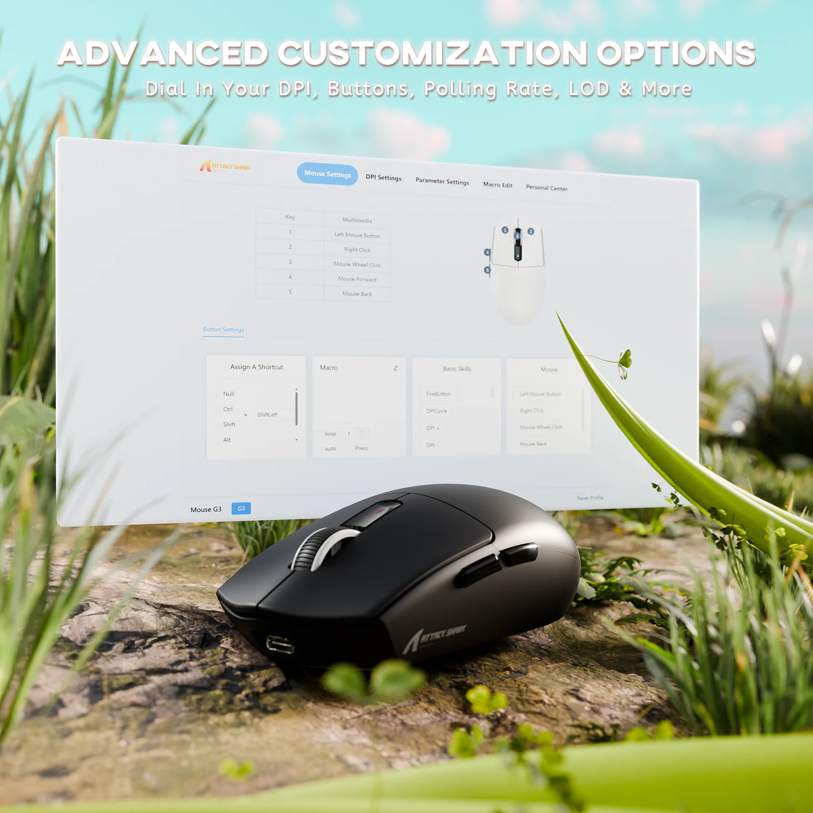 ATTACK SHARK G3 Tri-mode Wireless Gaming Mouse 25000 DPI Ultra Lightweight - Image 27