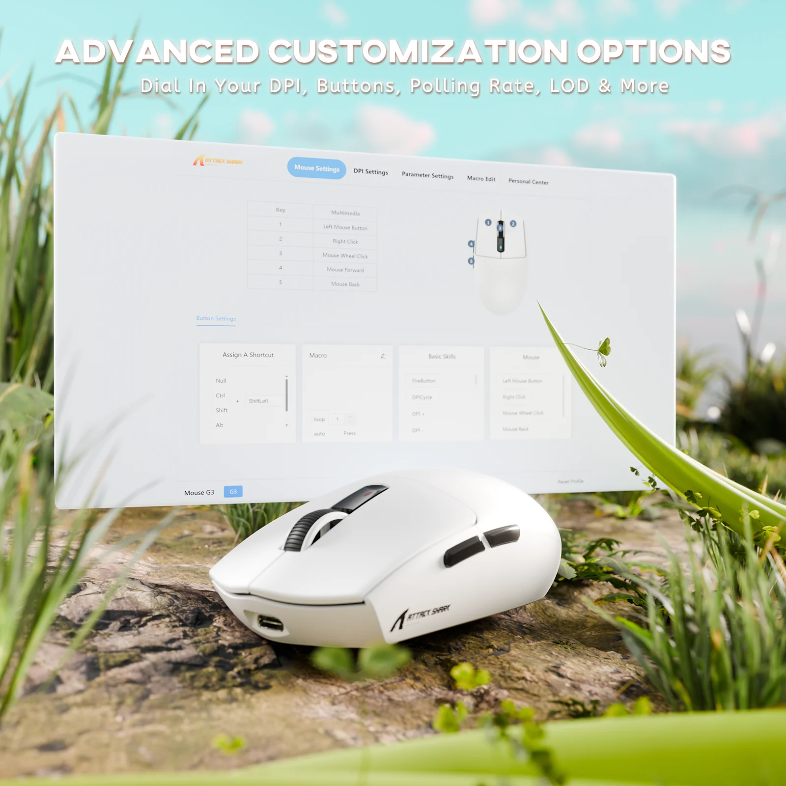 ATTACK SHARK G3 Tri-mode Wireless Gaming Mouse 25000 DPI Ultra Lightweight - Image 9