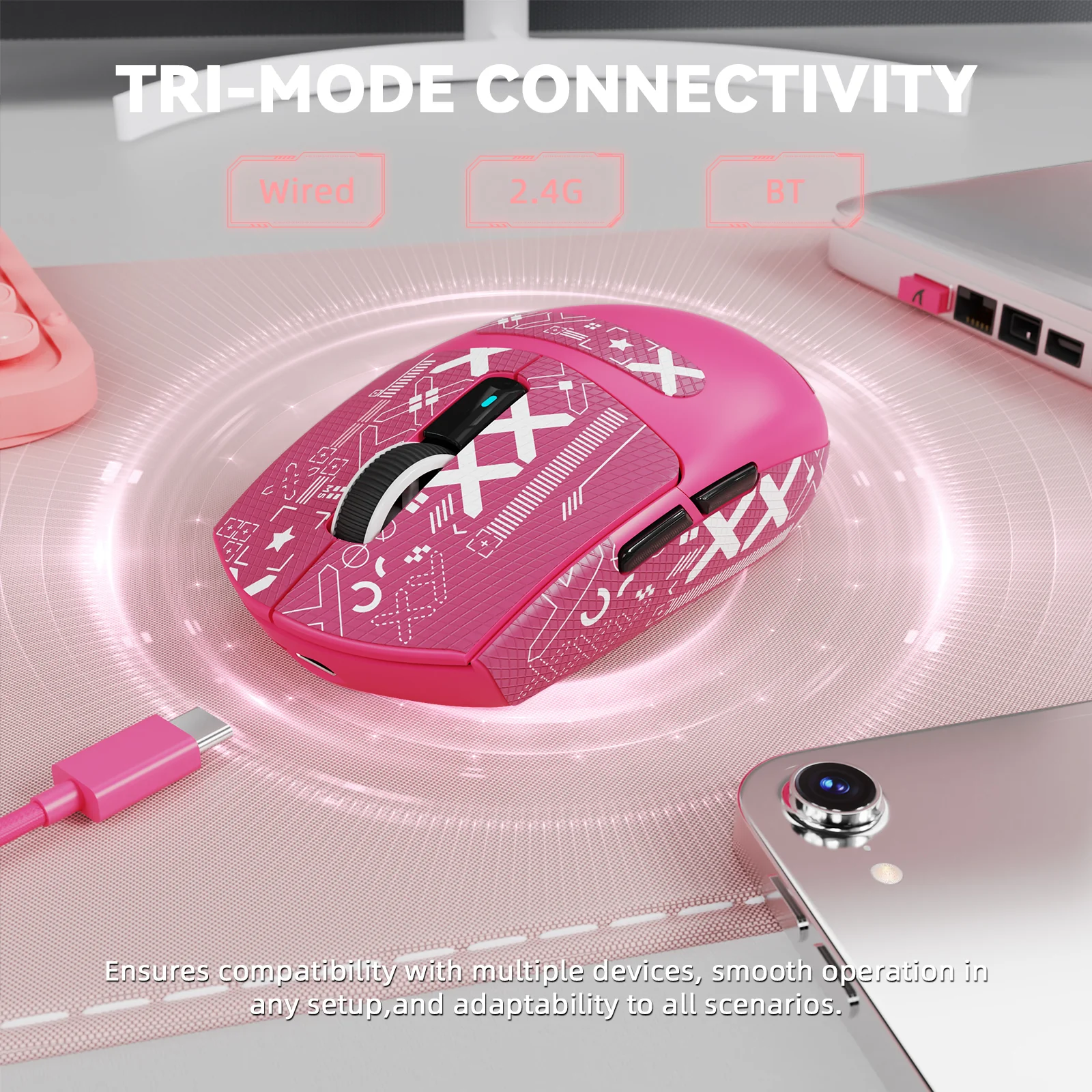 ATTACK SHARK G3PRO Tri-mode Wireless Gaming Mouse with Charge Dock 25000 DPI Ultra Lightweight - Image 27