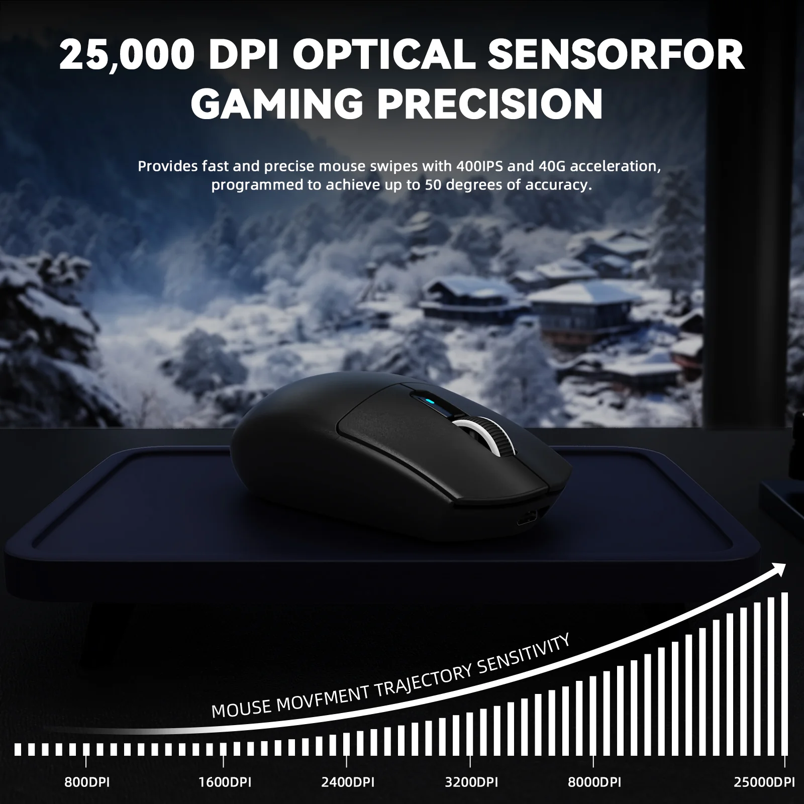 ATTACK SHARK G3PRO Tri-mode Wireless Gaming Mouse with Charge Dock 25000 DPI Ultra Lightweight - Image 7