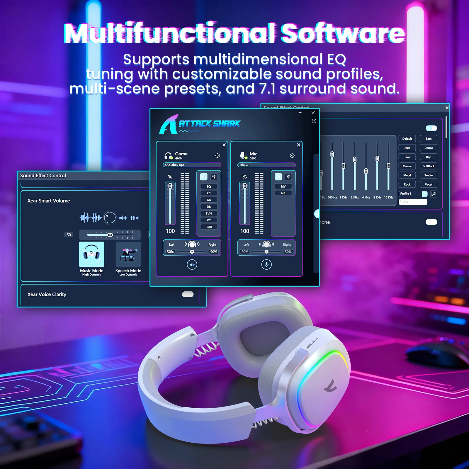 ATTACK SHARK G800 Wireless Gaming Headset - Image 18