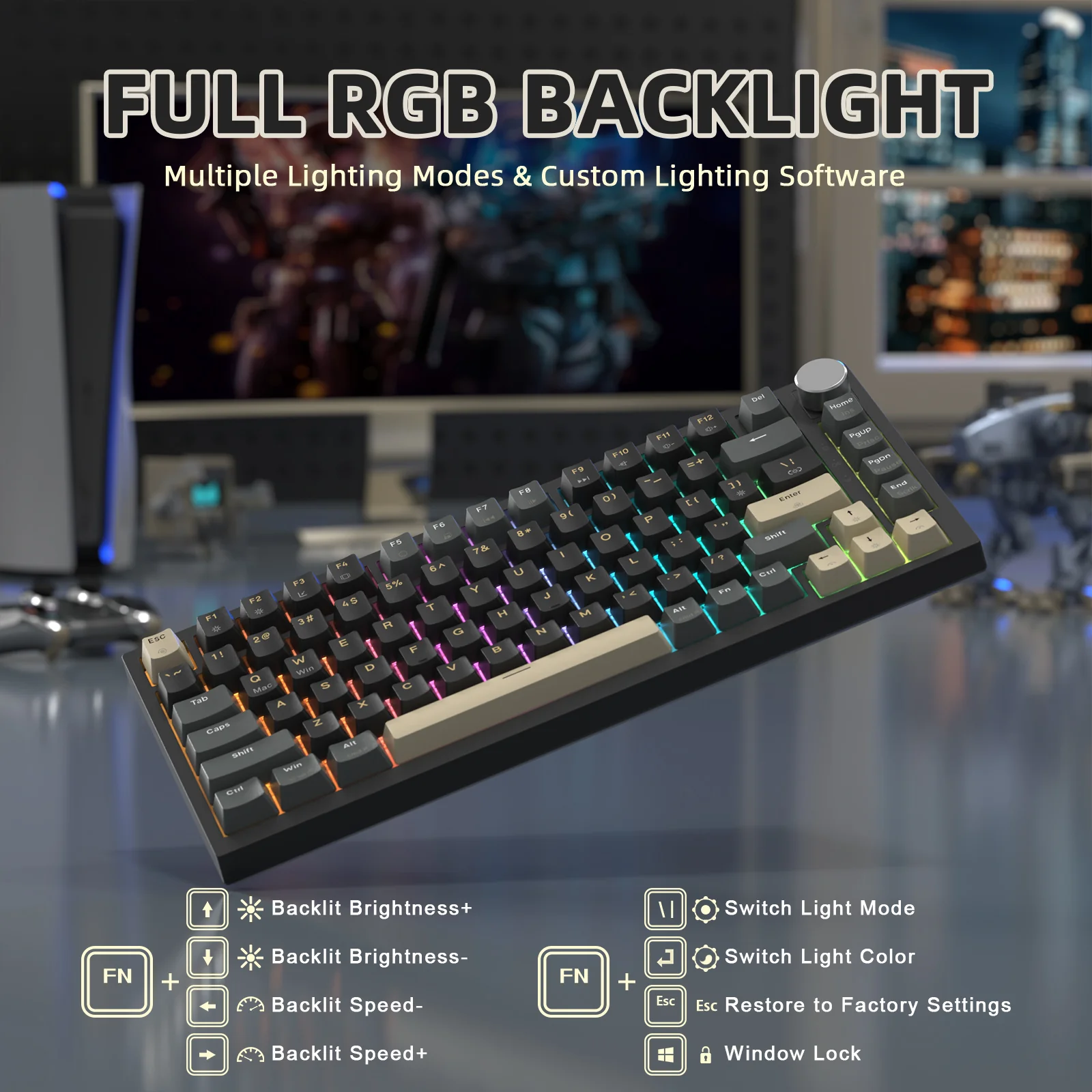 ATTACK SHARK K85 Rapid Trigger Keyboard Magnetic Switch - Image 6
