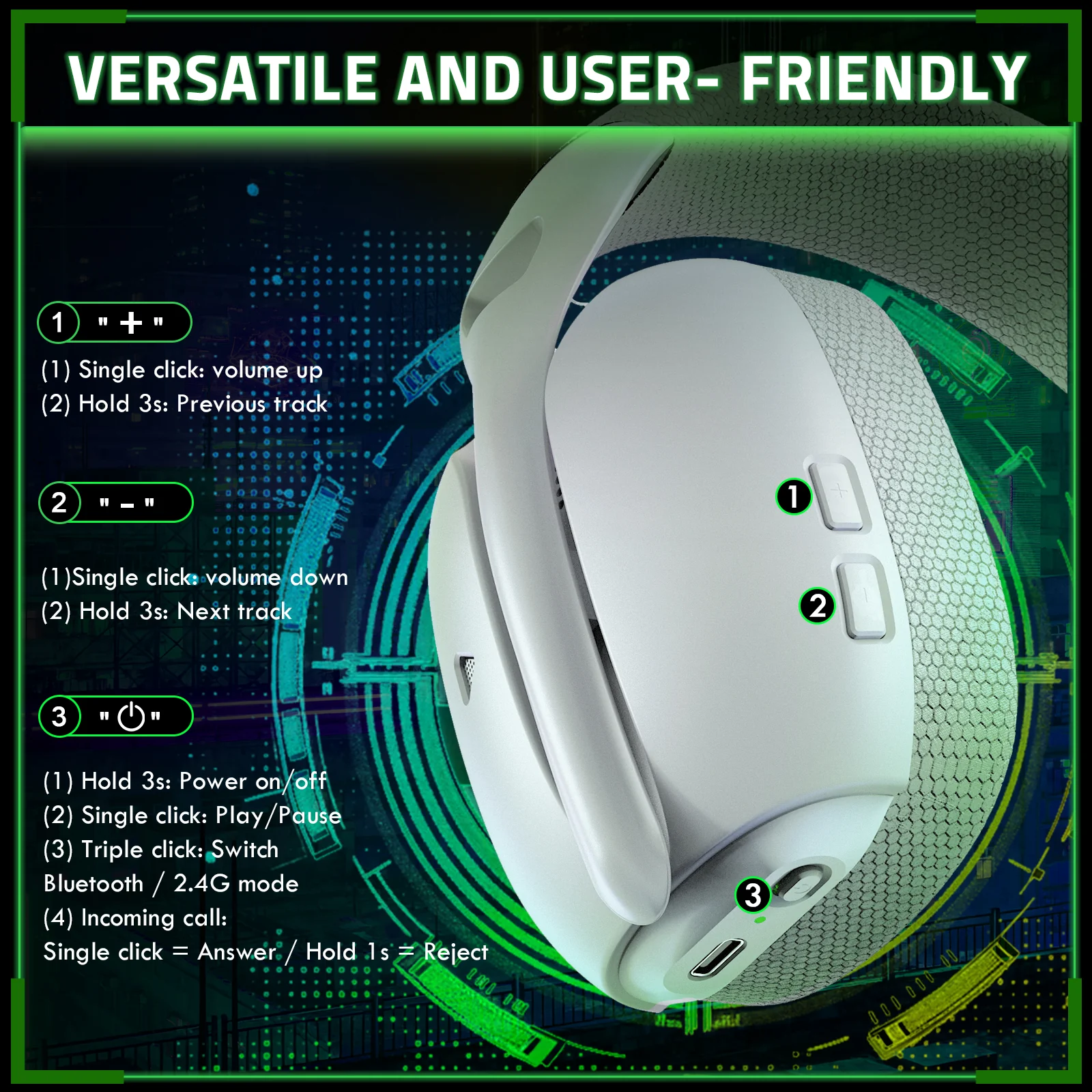 ATTACK SHARK L80PRO Wireless Gaming Headset - Image 18