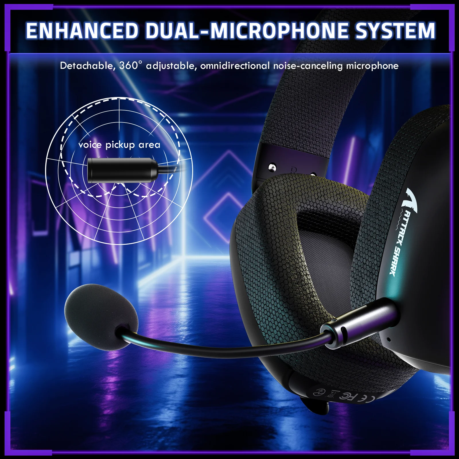 ATTACK SHARK L80PRO Wireless Gaming Headset - Image 8
