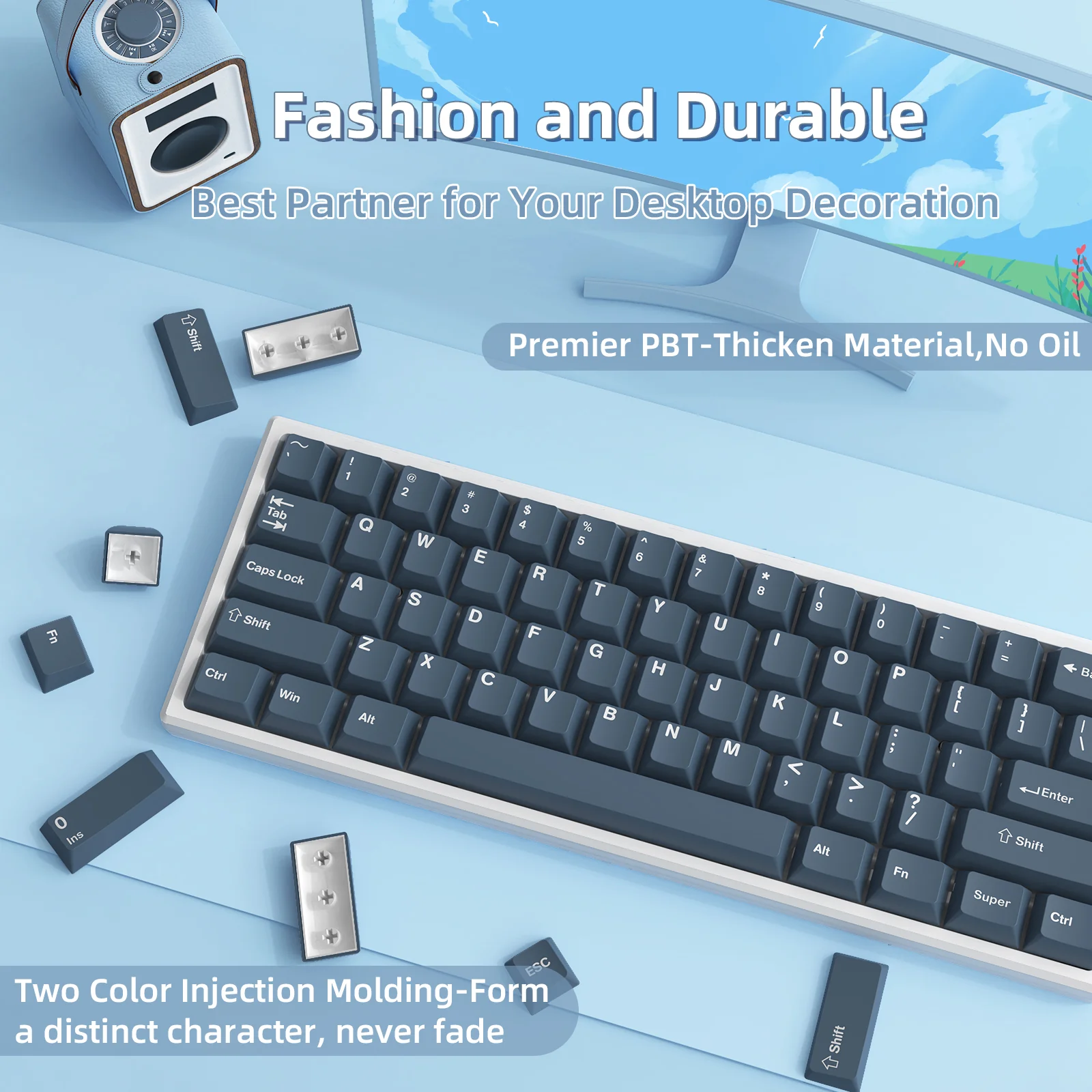 ATTACK SHARK PBT Keycaps Full Keycap Set - Image 10