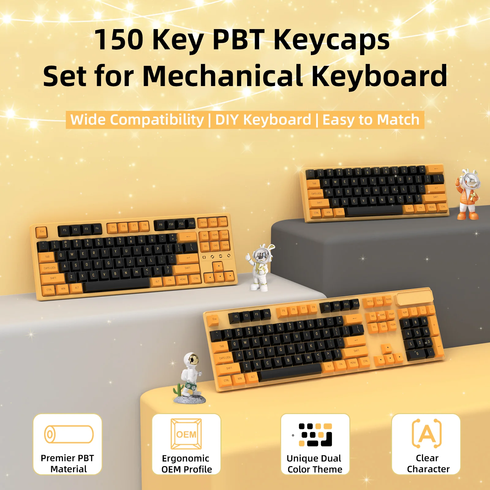 ATTACK SHARK PBT Keycaps Full Keycap Set - Image 30