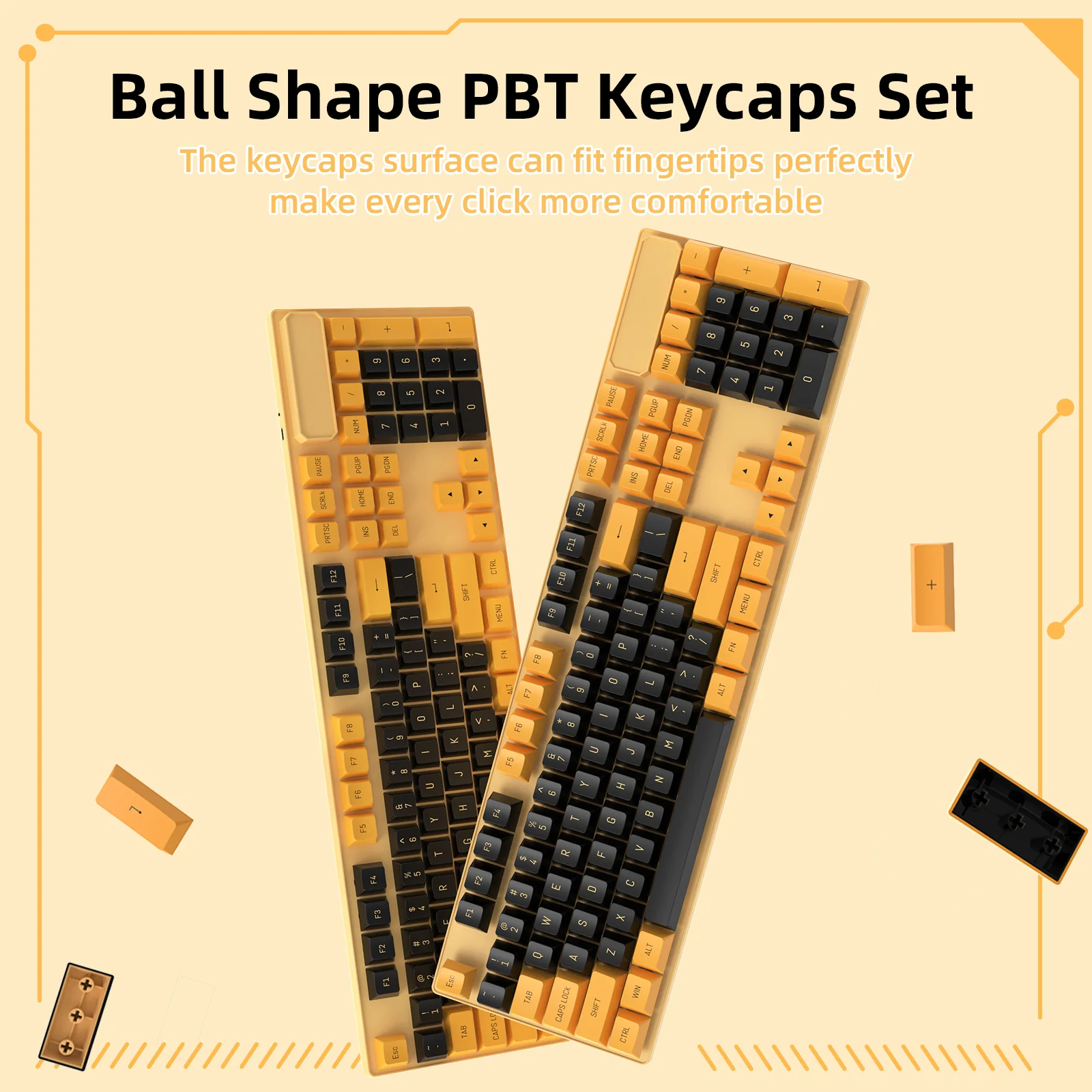 ATTACK SHARK PBT Keycaps Full Keycap Set - Image 33
