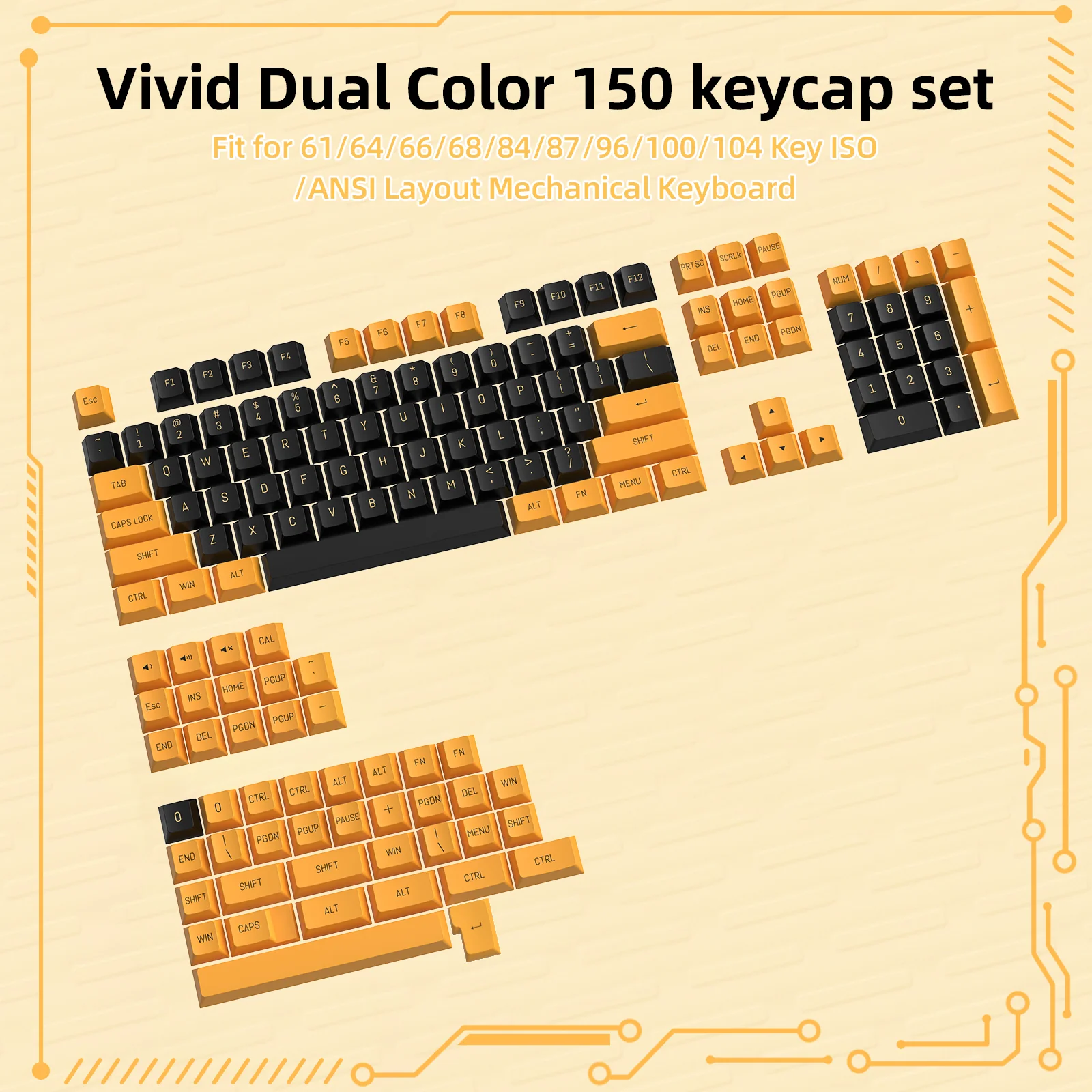 ATTACK SHARK PBT Keycaps Full Keycap Set - Image 35