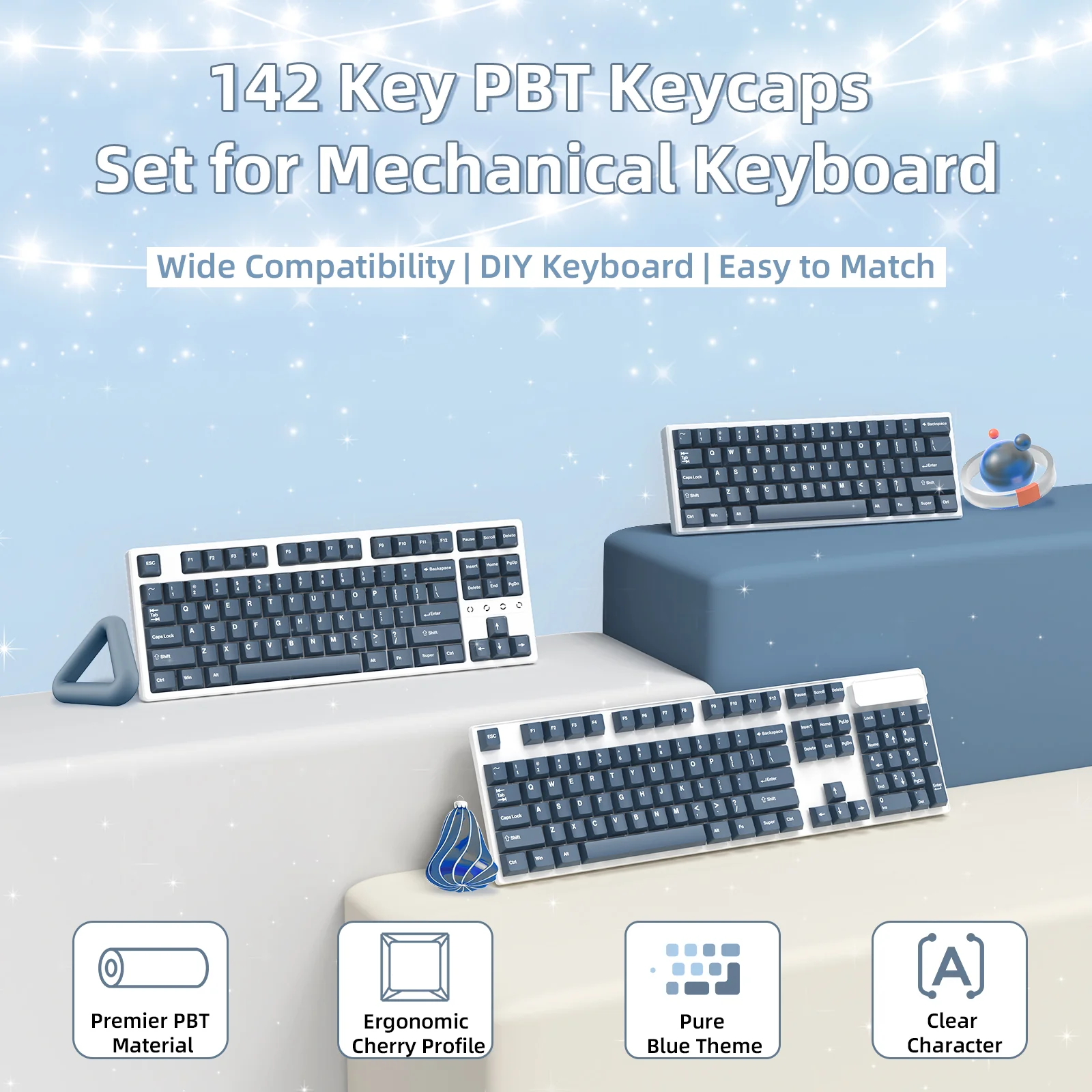 ATTACK SHARK PBT Keycaps Full Keycap Set - Image 9