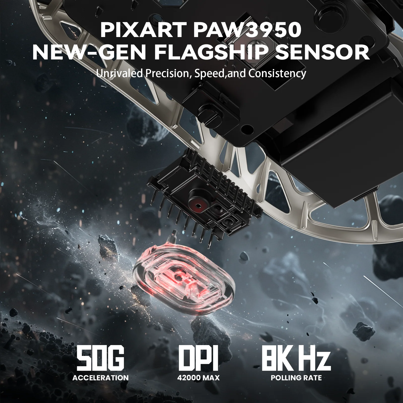 ATTACK SHARK R2 Magnesium Alloy PAW3950 Gaming Mouse 8K (Not Include the Charging Dock) - Image 22