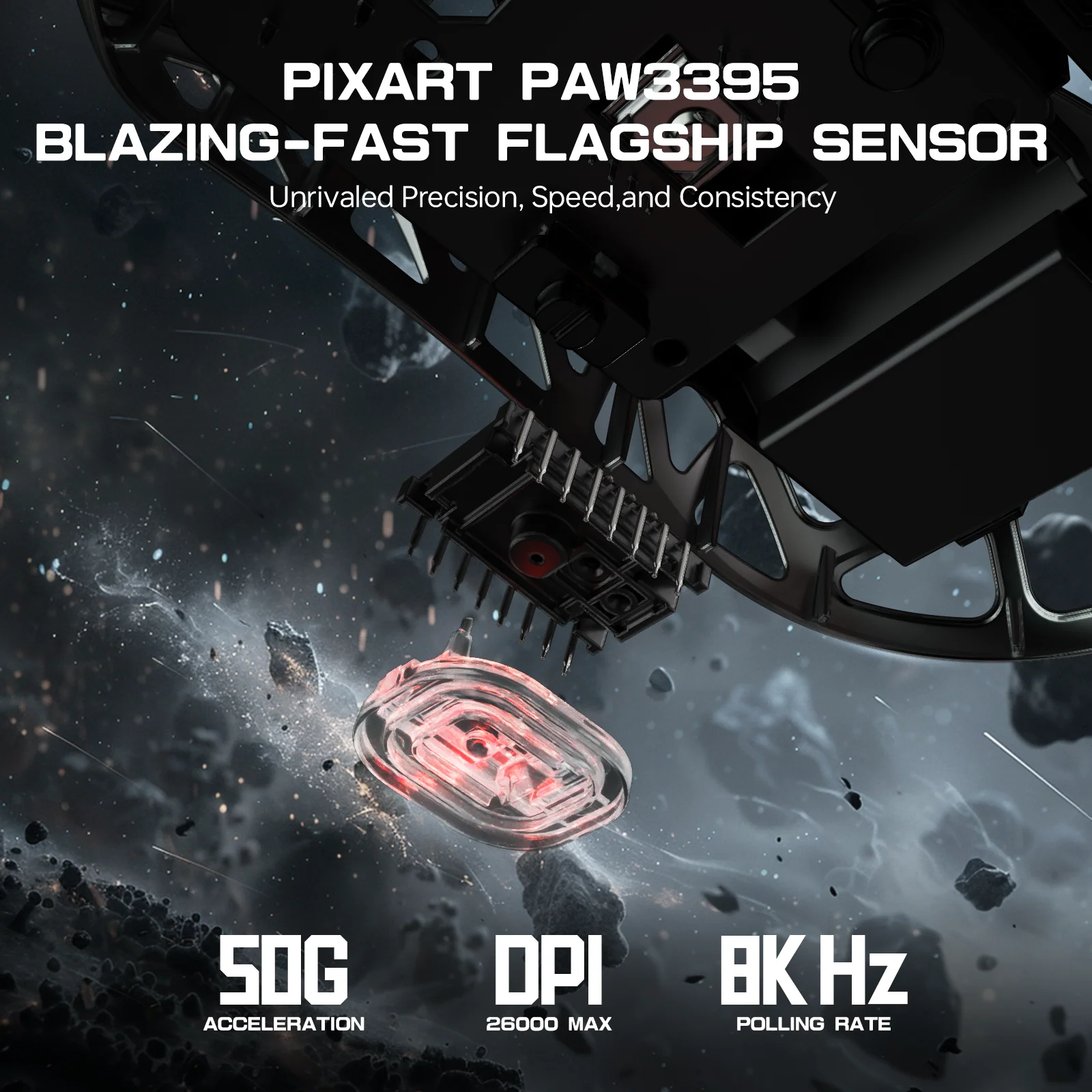 ATTACK SHARK R3 Magnesium Alloy Gaming Mouse 8K with C06 Coiled Cable - Image 24