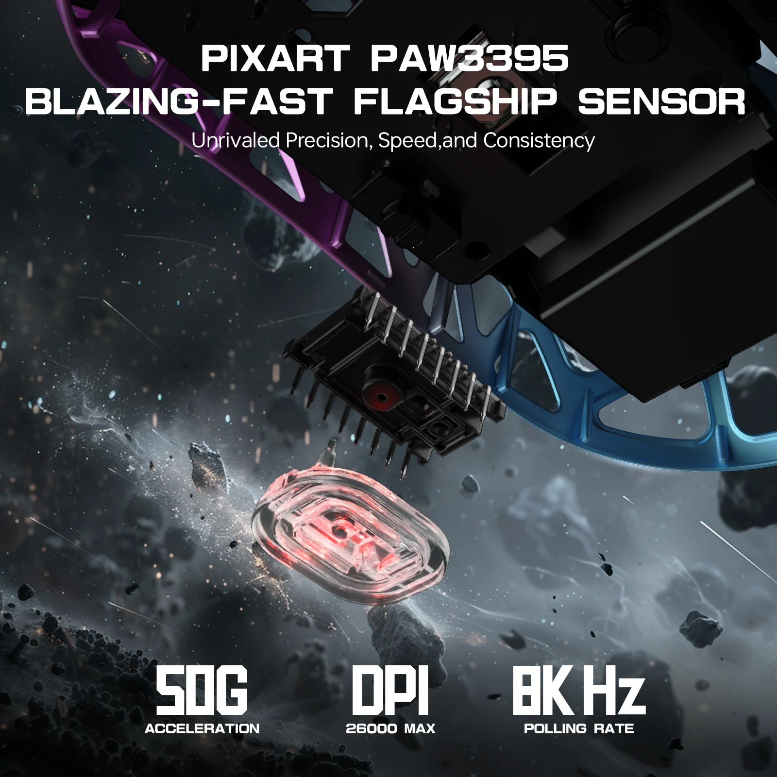 ATTACK SHARK R3 Magnesium Alloy Gaming Mouse 8K with C06 Coiled Cable - Image 29