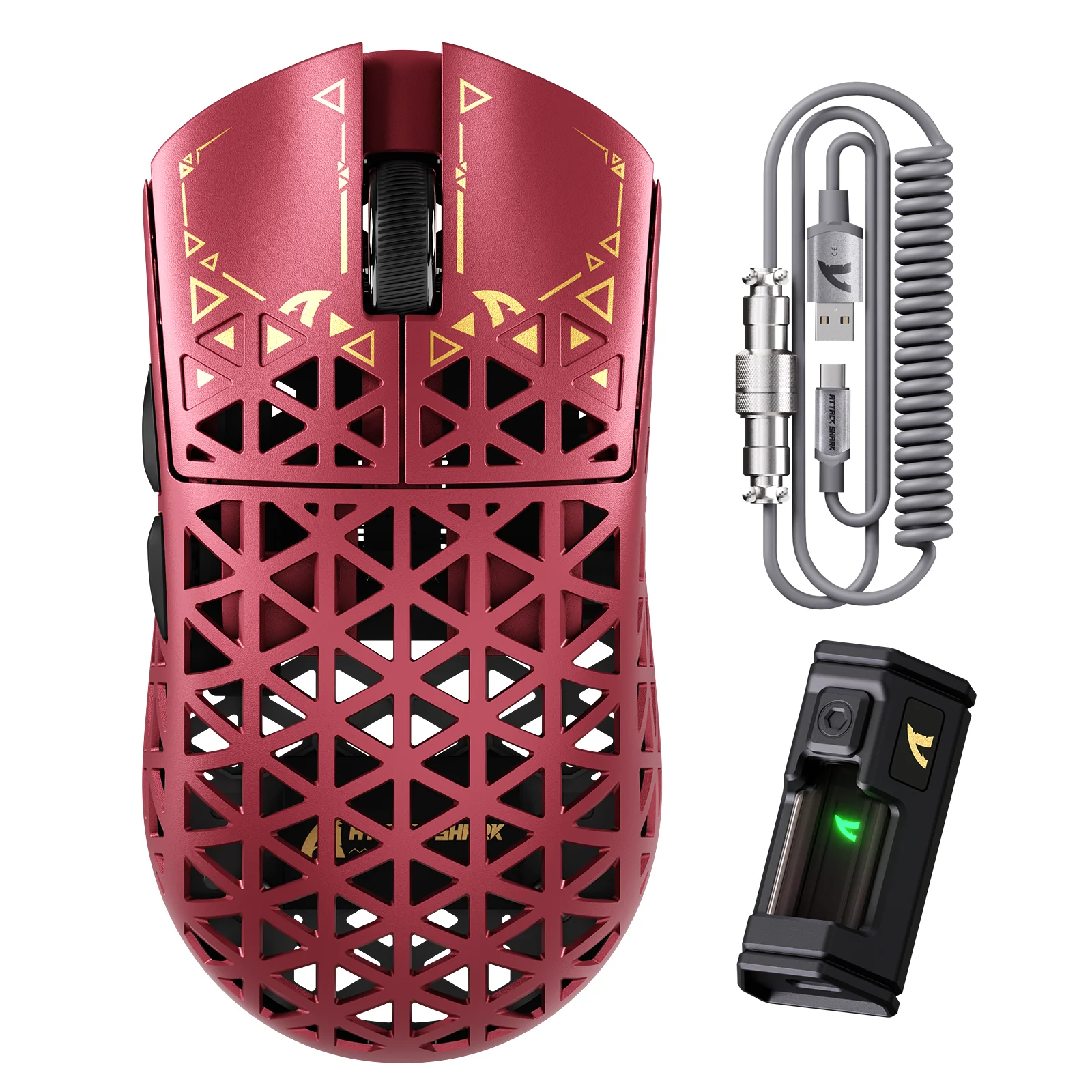 ATTACK SHARK R5 ULTRA Carbon Fiber Wireless 8K PAW3950MAX Gaming Mouse with 8K Coiled Cable - Image 23
