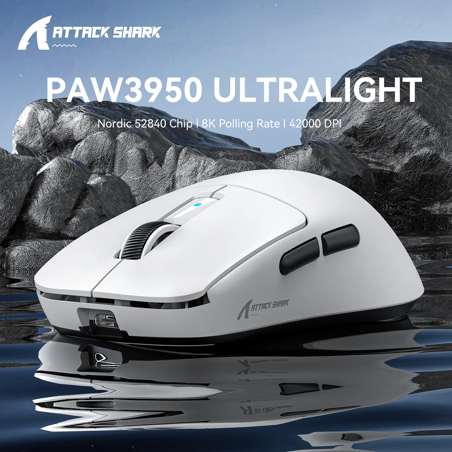 ATTACK SHARK R6 Ultralight 39g Wireless 8K PAW3950MAX Gaming Mouse - Image 8
