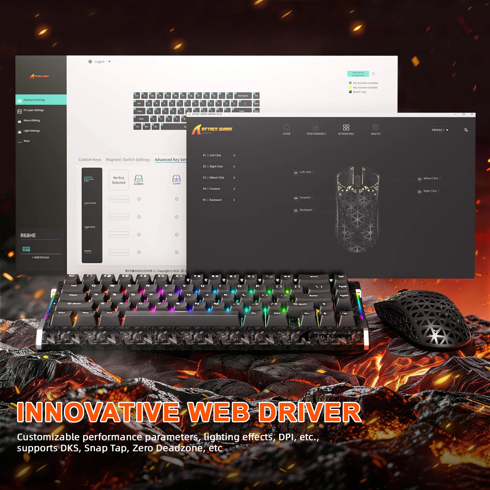 ATTACK SHARK R68 HE & R5 ULTRA Carbon Fiber Gaming Bundle - Image 26