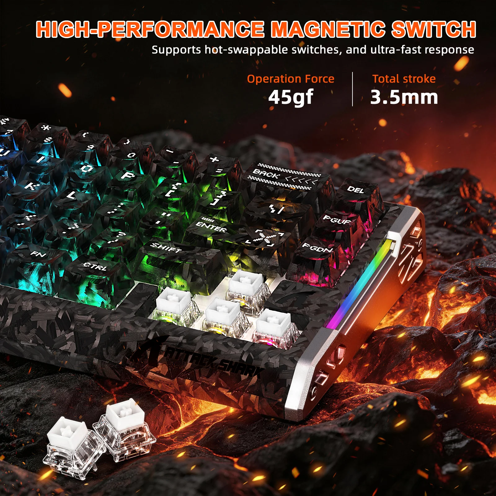 ATTACK SHARK R68 HE & R5 ULTRA Carbon Fiber Gaming Bundle - Image 4
