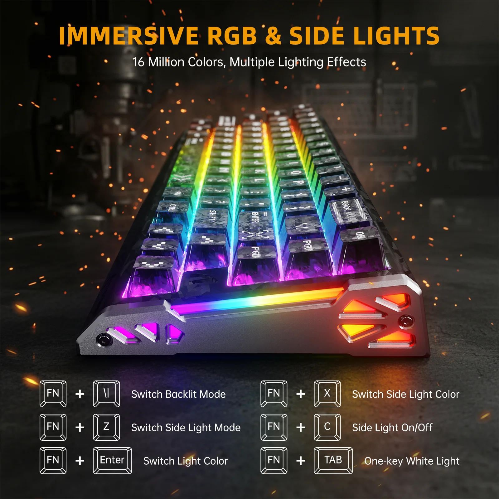 ATTACK SHARK R68 HE Carbon Fiber Rapid Trigger Keyboard Magnetic Switch - Image 8