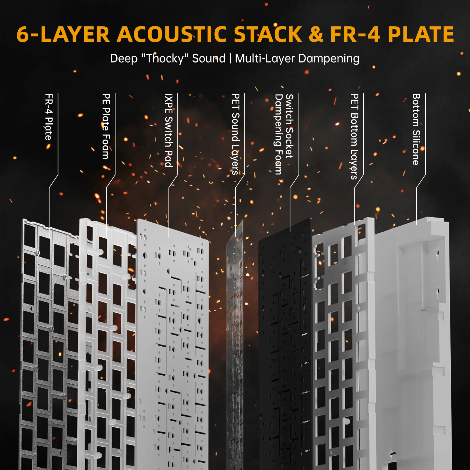 ATTACK SHARK R68 HE Carbon Fiber Rapid Trigger Keyboard Magnetic Switch - Image 9