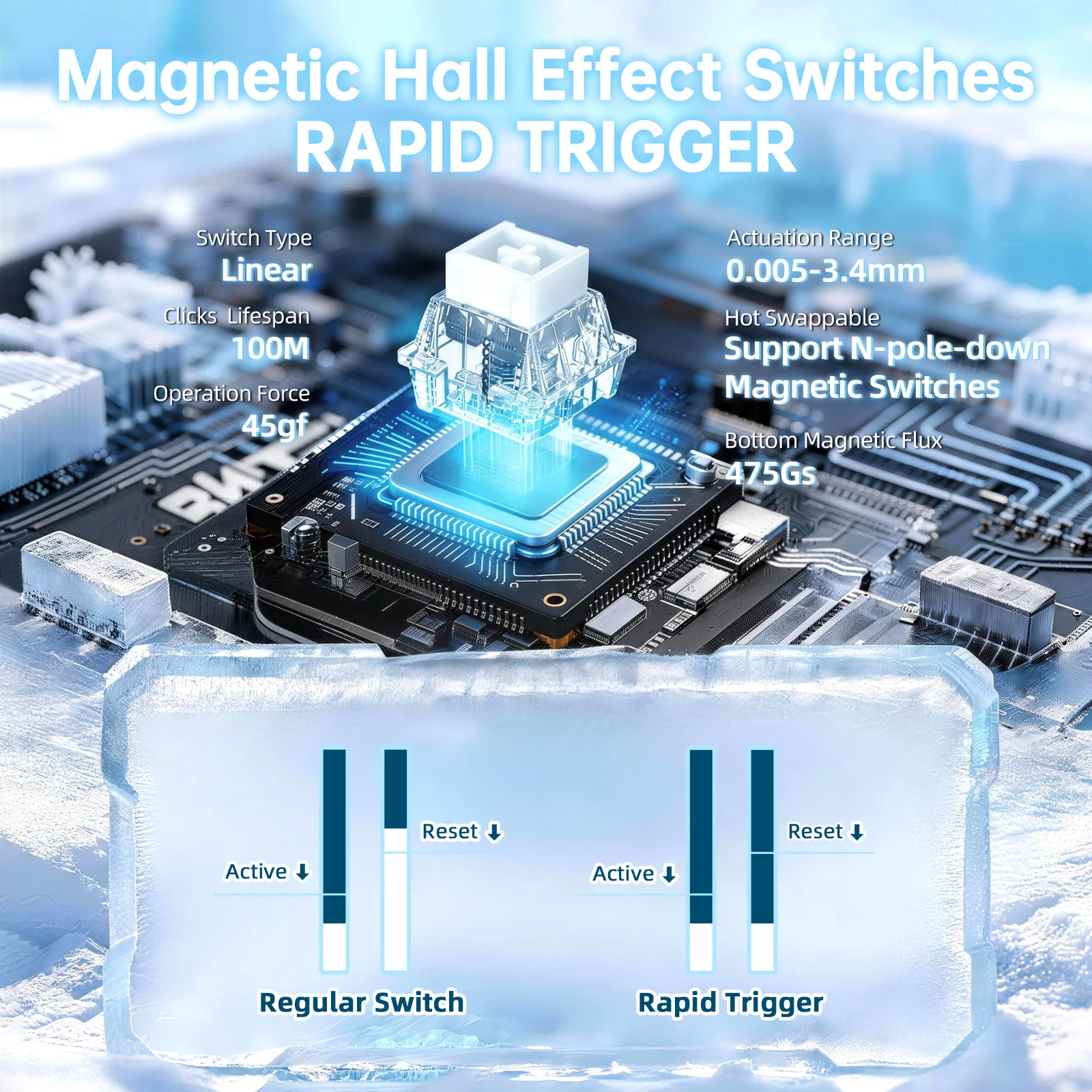 ATTACK SHARK R68 HE Carbon Fiber Wired Rapid Trigger Magnetic Switch Keyboard With C01 Ultra RGB Coiled Cable - Image 24