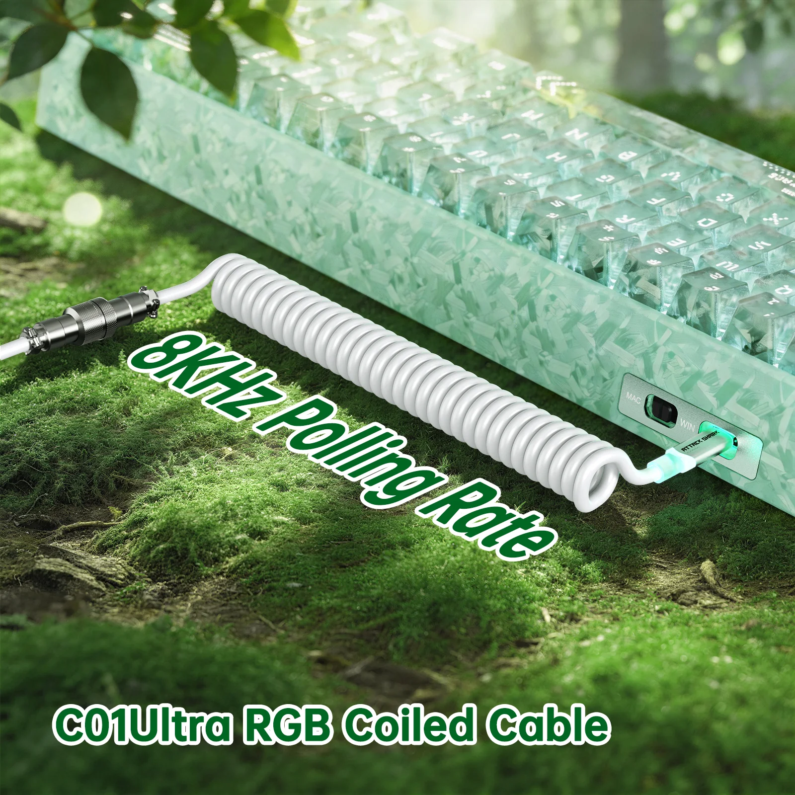 ATTACK SHARK R68 HE Carbon Fiber Wired Rapid Trigger Magnetic Switch Keyboard With C01 Ultra RGB Coiled Cable - Image 37
