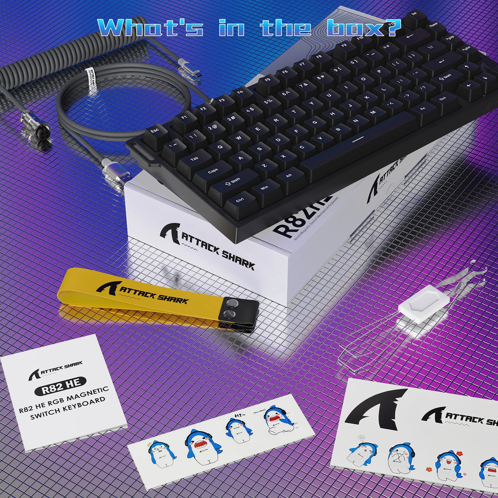 ATTACK SHARK R82 HE Wired 75% Gaming Keyboard  with C01ULTRA LED Cable - Image 19