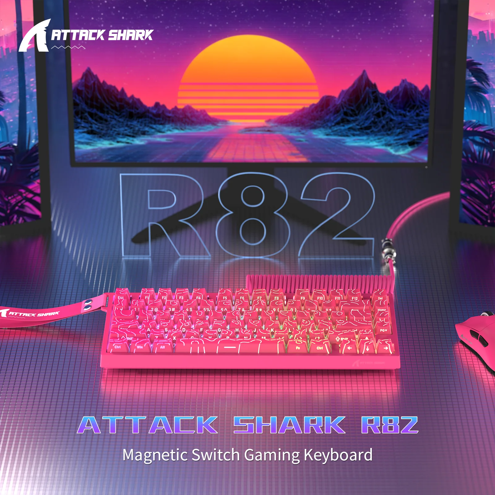 ATTACK SHARK R82 HE Wired 75% Gaming Keyboard  with C01ULTRA LED Cable - Image 21