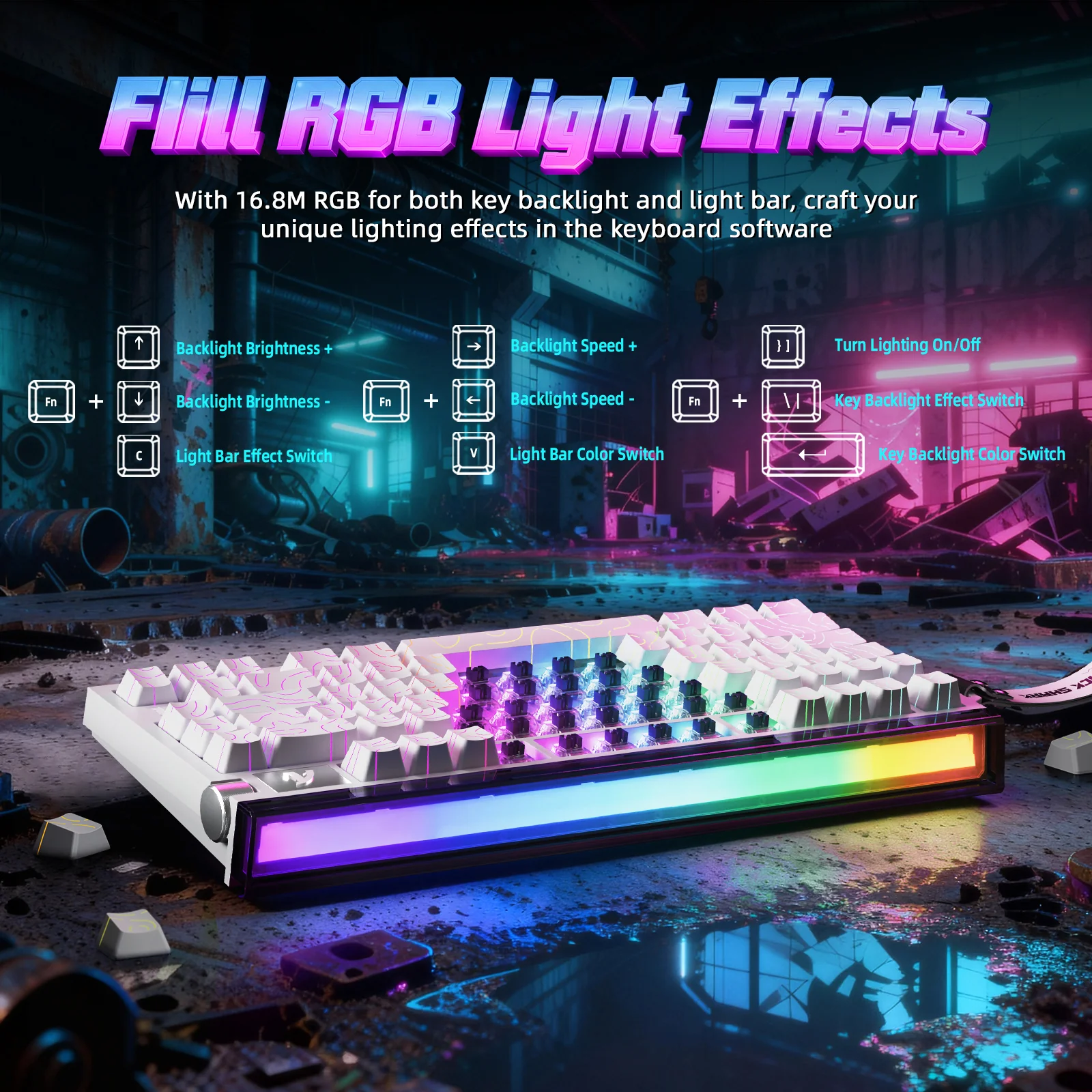 ATTACK SHARK R85 HE Rapid Trigger Keyboard with C01ULTRA LED Cable - Image 27