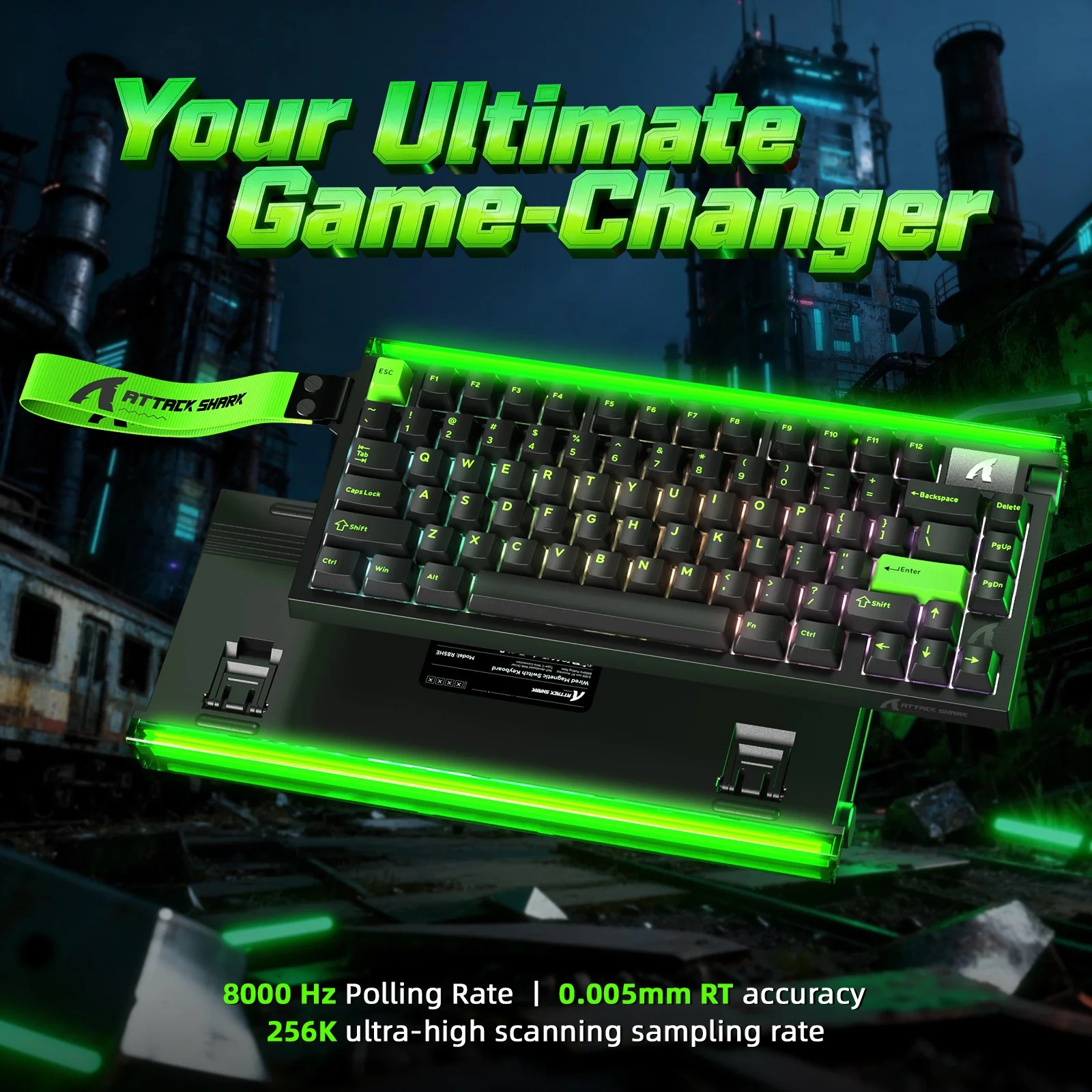 ATTACK SHARK R85 HE Rapid Trigger Keyboard with C01ULTRA LED Cable - Image 3