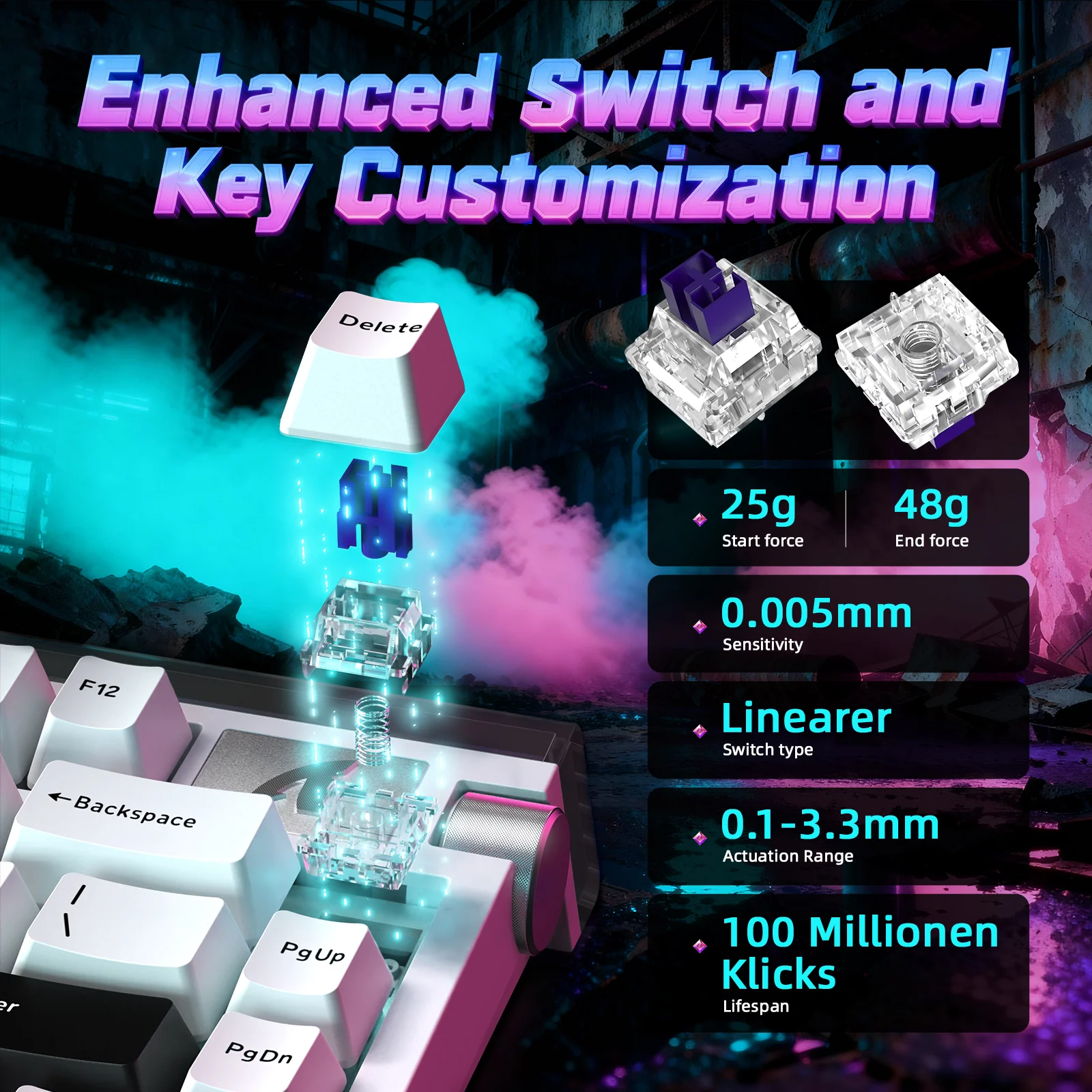 ATTACK SHARK R85 HE Rapid Trigger Keyboard with C01ULTRA LED Cable - Image 31