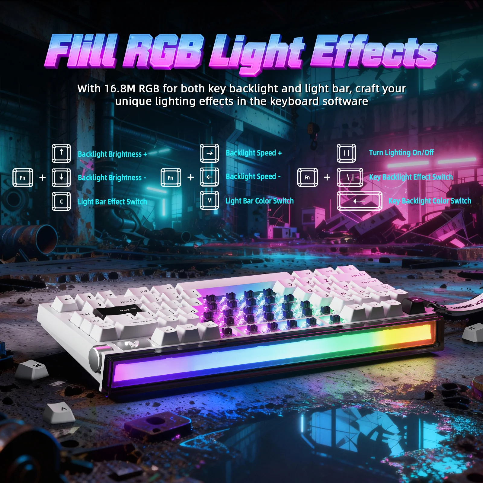 ATTACK SHARK R85 HE Rapid Trigger Keyboard with C01ULTRA LED Cable - Image 36