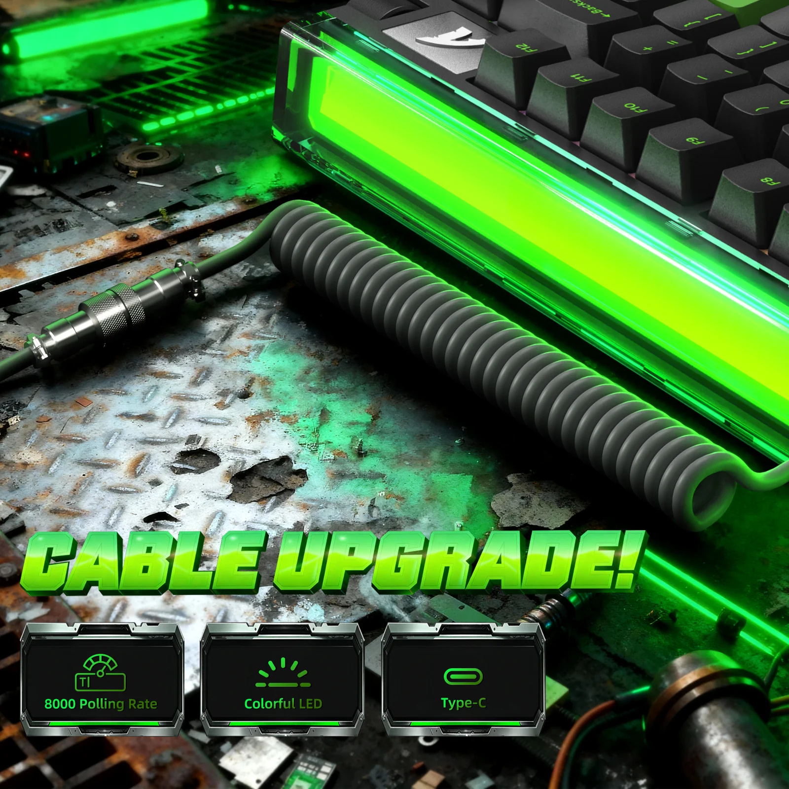 ATTACK SHARK R85 HE Rapid Trigger Keyboard with C01ULTRA LED Cable - Image 8