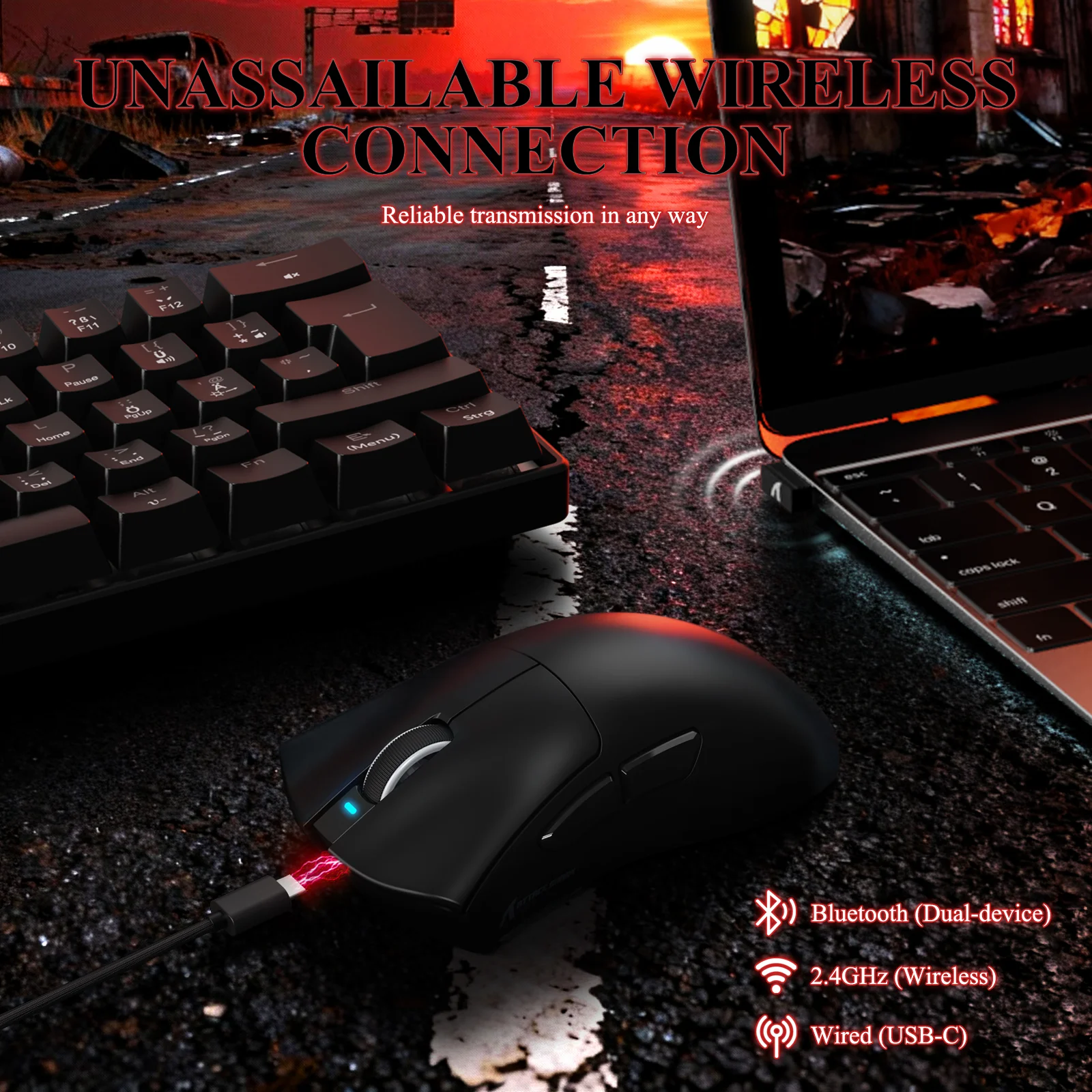 ATTACK SHARK V3PRO Ultra-Light Tri-Mode Gaming Mouse with Charging Dock - Image 17