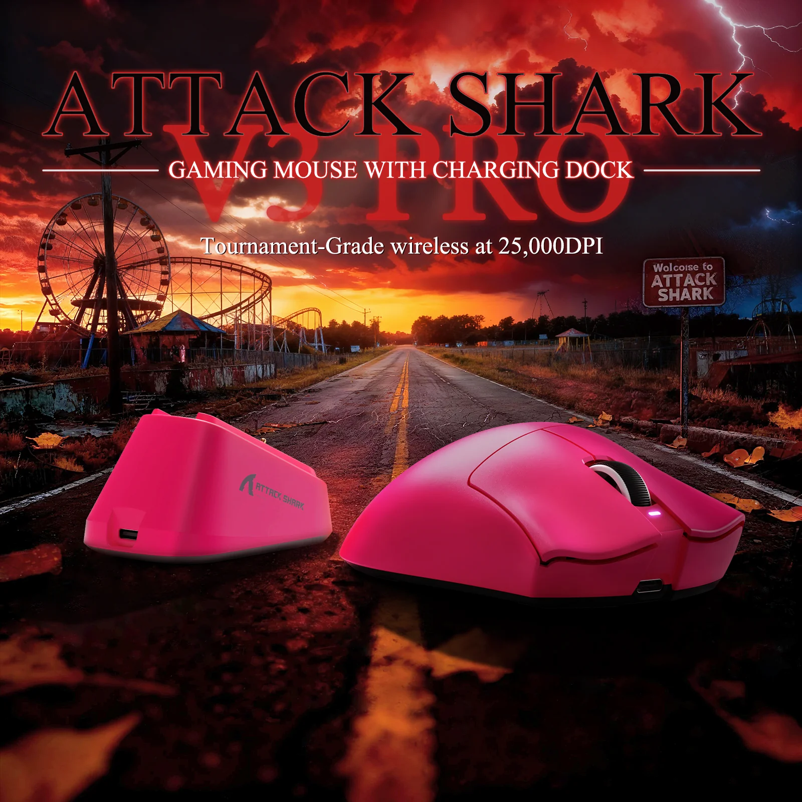 ATTACK SHARK V3PRO Ultra-Light Tri-Mode Gaming Mouse with Charging Dock - Image 28