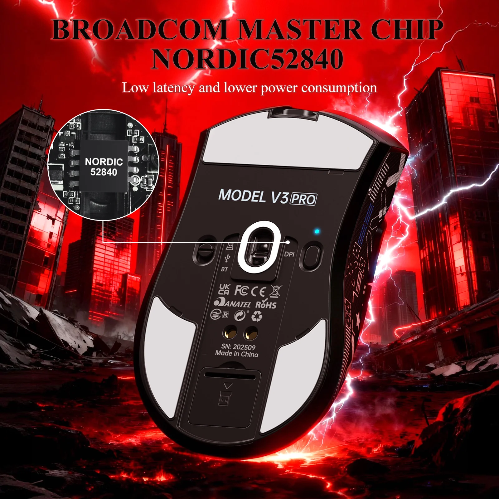 ATTACK SHARK V3PRO Ultra-Light Tri-Mode Gaming Mouse with Charging Dock - Image 42