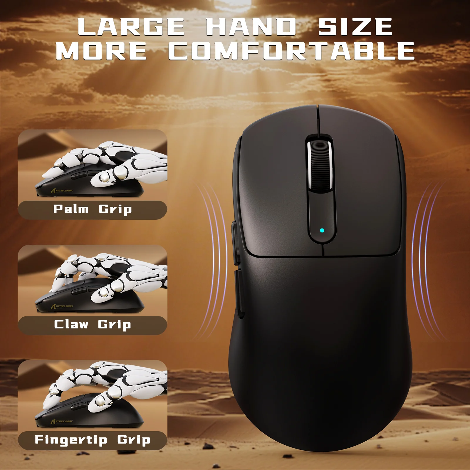 ATTACK SHARK V5 8KHz Wireless PAW3950MAX Gaming Mouse with C06 Ultra Cable - Image 18