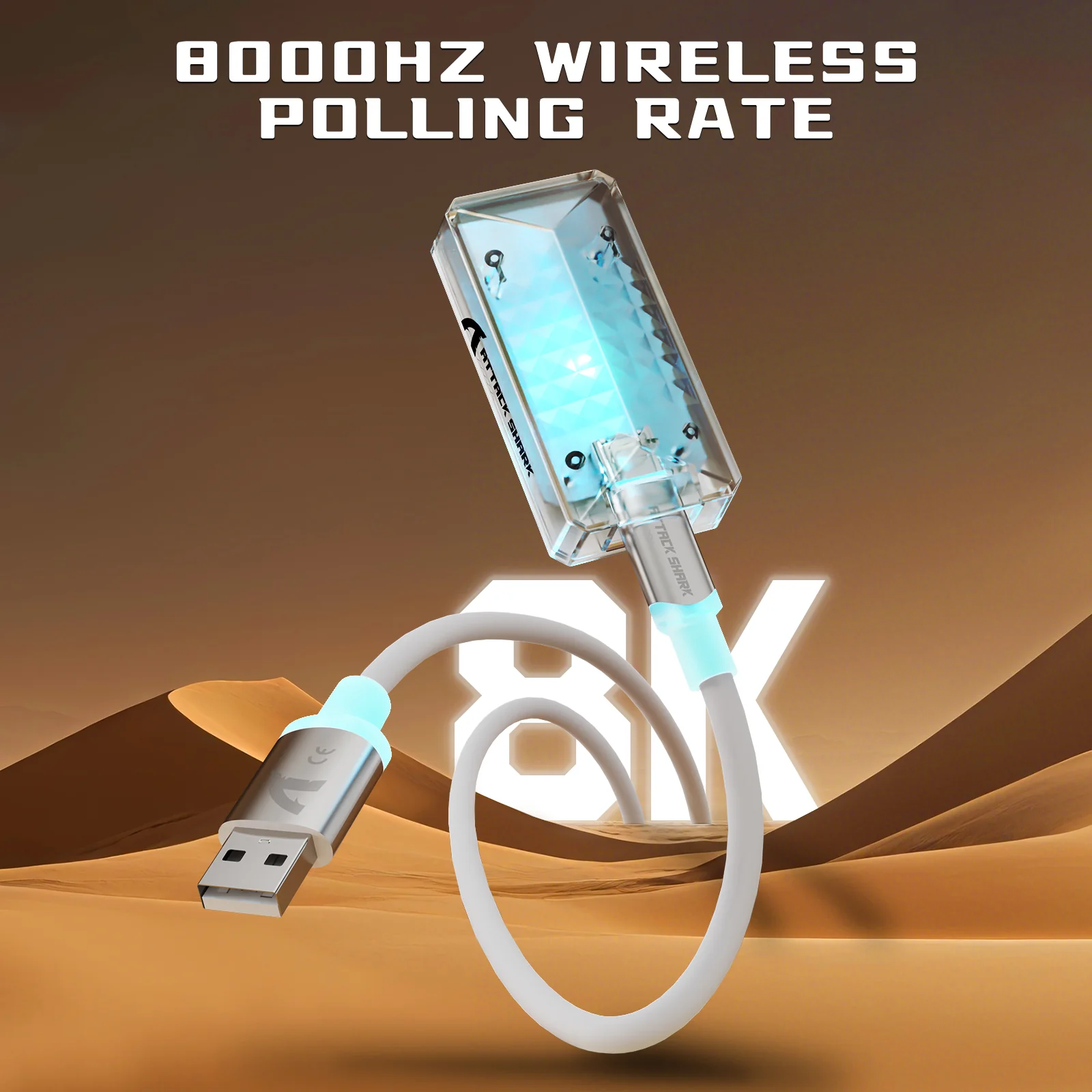 ATTACK SHARK V5 8KHz Wireless PAW3950MAX Gaming Mouse with C06 Ultra Cable - Image 6