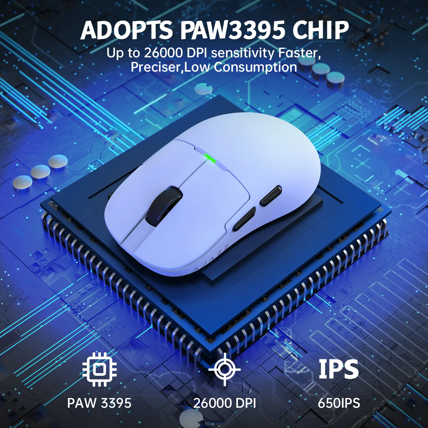 ATTACK SHARK x AJ159P Tri-mode Gaming Mouse with with Magnetic Charging Dock - Image 23